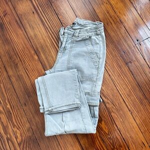 Casual Khaki Green Cargo Pants | 2 Long